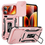 For Xiaomi 17 Pro Max Case Kickstand Slide Lens Lid PC + TPU Drop-Proof Phone Cover