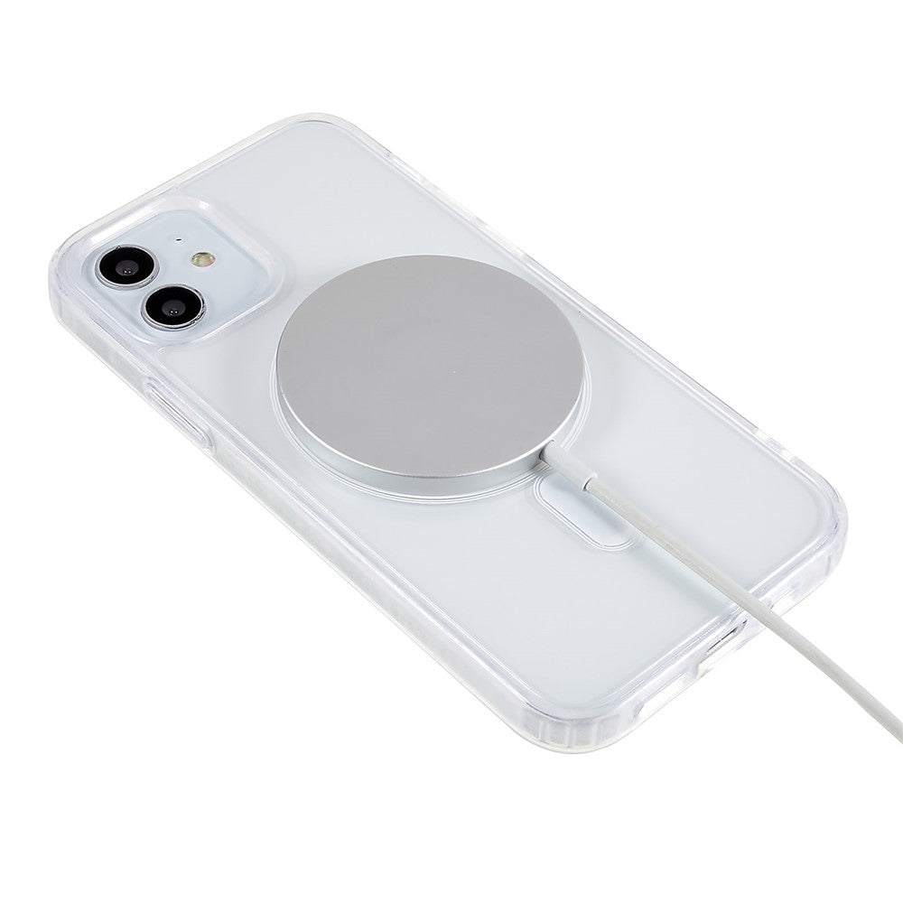 For iPhone 12 / 12 Pro 6.1 inch Hard Acrylic Soft TPU Case Compatible with MagSafe Crystal Clear Cell Phone Cover