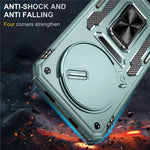 Kickstand Case For Xiaomi Redmi Note 15 4G (Global) / Note 15 5G (Global) / Poco M8 5G Slide Lens Lid PC + TPU Drop-Proof Phone Cover