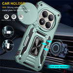 Kickstand Case For Xiaomi Redmi Note 15 4G (Global) / Note 15 5G (Global) / Poco M8 5G Slide Lens Lid PC + TPU Drop-Proof Phone Cover