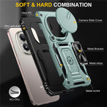 Kickstand Case For Xiaomi Redmi Note 15 4G (Global) / Note 15 5G (Global) / Poco M8 5G Slide Lens Lid PC + TPU Drop-Proof Phone Cover