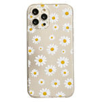 For iPhone 13 Pro Case Daisy Pattern Clear TPU Phone Back Cover
