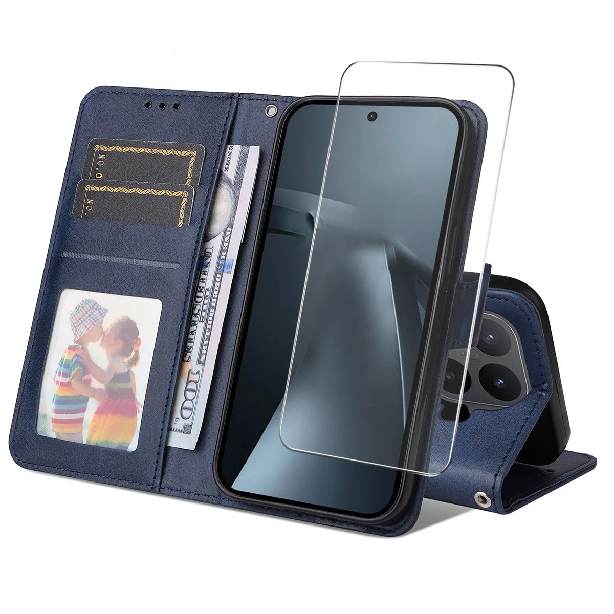 HAT PRINCE for Xiaomi 17T Wallet Case ENKAY  Leather Phone Stand Cover with 0.18mm Screen Protector, Ultrasonic Fingerprint Unlock