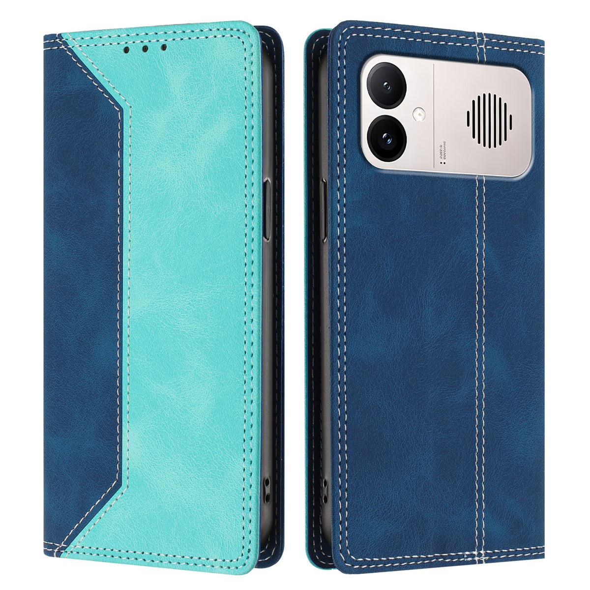 For Xiaomi Redmi K90 Max 5G Leather Case Skin Touch Color Splicing RFID Blocking Wallet Stand Phone Cover