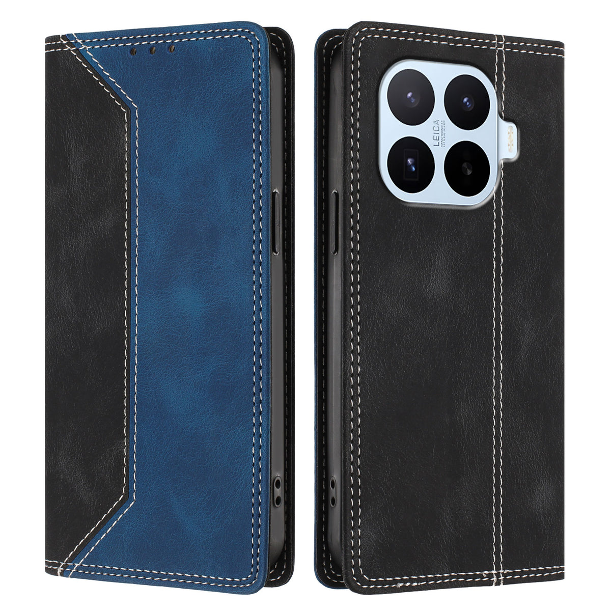 For Xiaomi 17T Leather Case Skin Touch Color Splicing RFID Blocking Wallet Stand Phone Cover