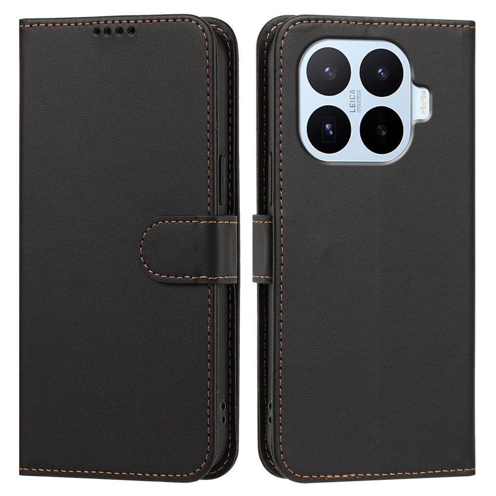 For Xiaomi 17T Pro Leather Case Wallet Stand Solid Color Anti Drop Phone Cover