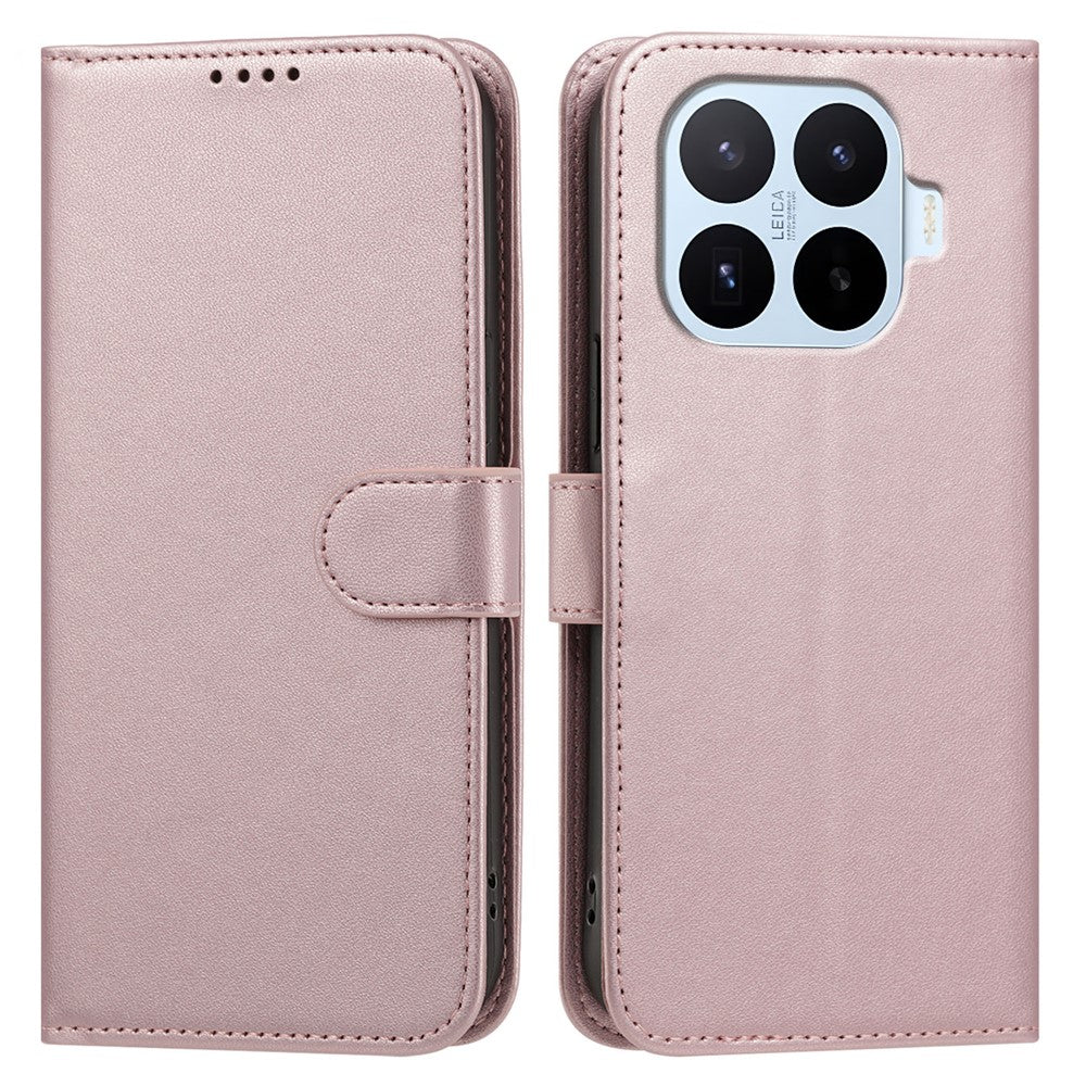 For Xiaomi 17T Pro Leather Case Wallet Stand Solid Color Anti Drop Phone Cover