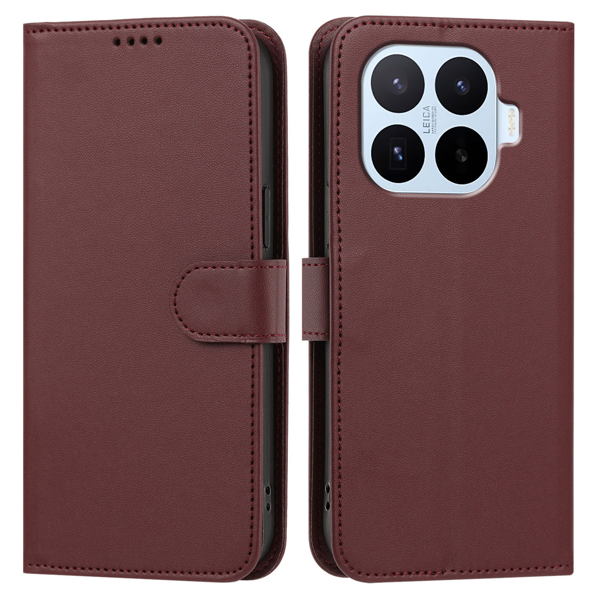 For Xiaomi 17T Pro Leather Case Wallet Stand Solid Color Anti Drop Phone Cover