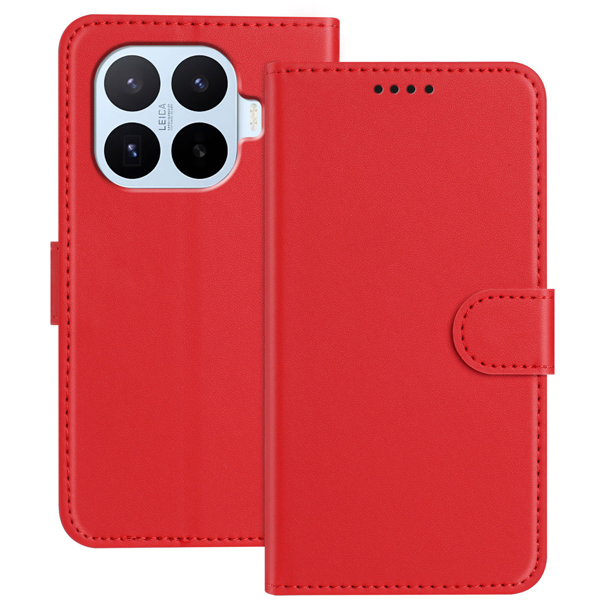 For Xiaomi 17T Leather Case Wallet Stand Solid Color Anti Drop Phone Cover
