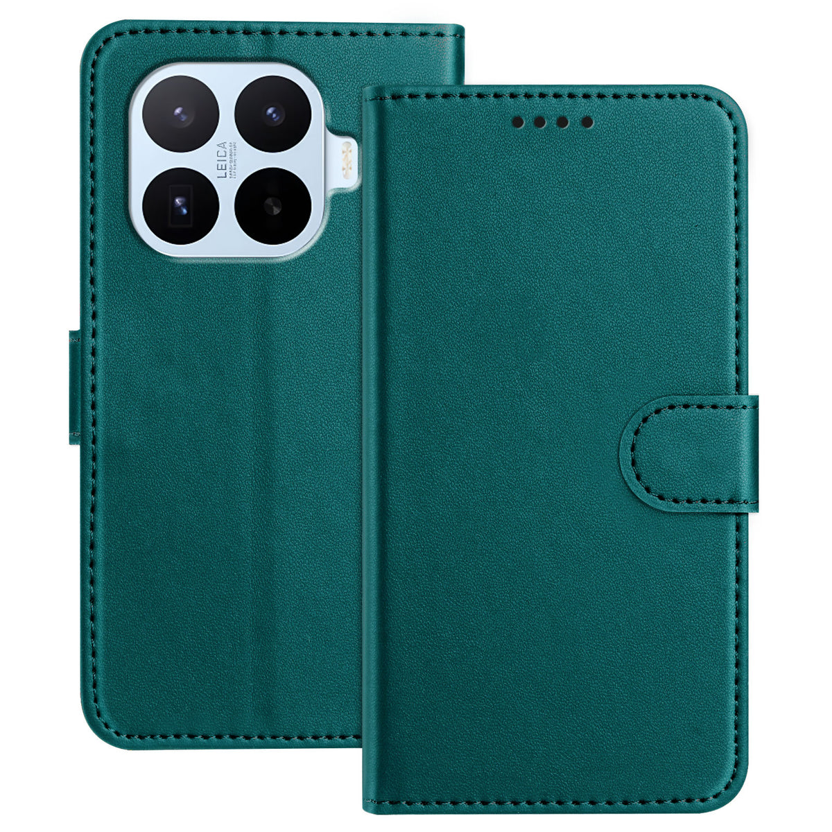 For Xiaomi 17T Leather Case Wallet Stand Solid Color Anti Drop Phone Cover