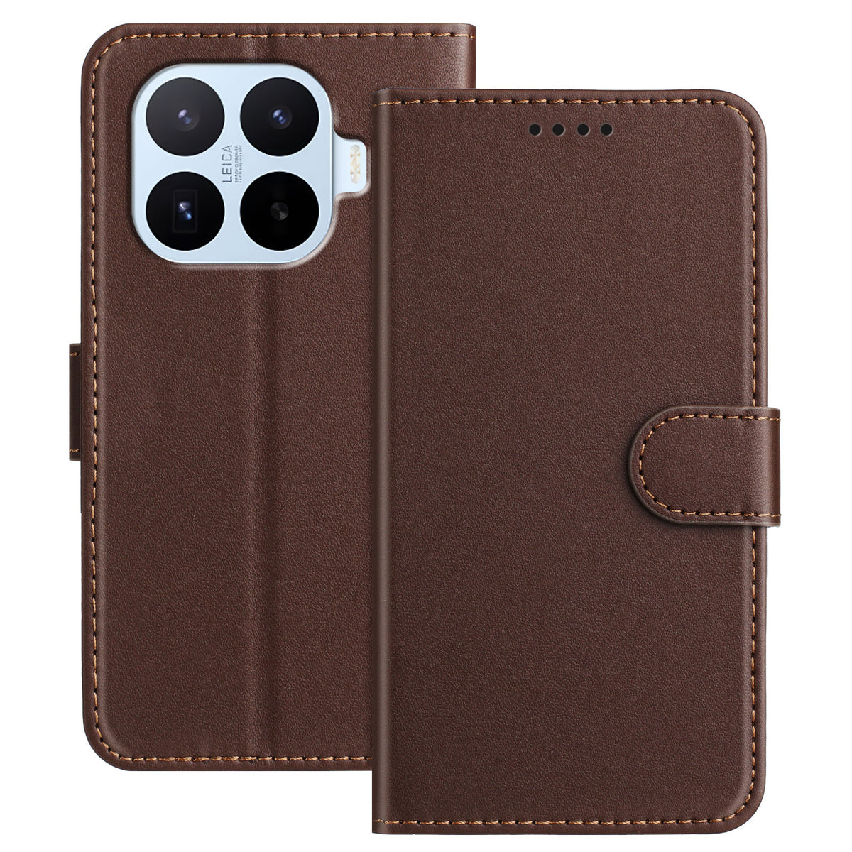 For Xiaomi 17T Leather Case Wallet Stand Solid Color Anti Drop Phone Cover