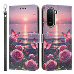 Etui til Xiaomi Redmi A7 Pro 5G / Xiaomi Poco C85x 5G / Xiaomi Redmi A7 Pro 4G (171.56mm), mønstertrykt PU-læder, flip-tegnebogsmobilcover med håndledsrem