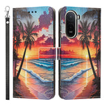 Etui til Xiaomi Redmi A7 Pro 5G / Xiaomi Poco C85x 5G / Xiaomi Redmi A7 Pro 4G (171.56mm), mønstertrykt PU-læder, flip-tegnebogsmobilcover med håndledsrem