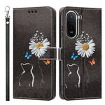 Etui til Xiaomi Redmi A7 Pro 5G / Xiaomi Poco C85x 5G / Xiaomi Redmi A7 Pro 4G (171.56mm), mønstertrykt PU-læder, flip-tegnebogsmobilcover med håndledsrem