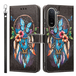 Etui til Xiaomi Redmi A7 Pro 5G / Xiaomi Poco C85x 5G / Xiaomi Redmi A7 Pro 4G (171.56mm), mønstertrykt PU-læder, flip-tegnebogsmobilcover med håndledsrem