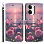 For Xiaomi Poco X8 Pro Max 5G / Xiaomi Redmi Turbo 5 Max 5G Case Pattern Printing PU Leather Flip Wallet Phone Cover with Wrist Strap