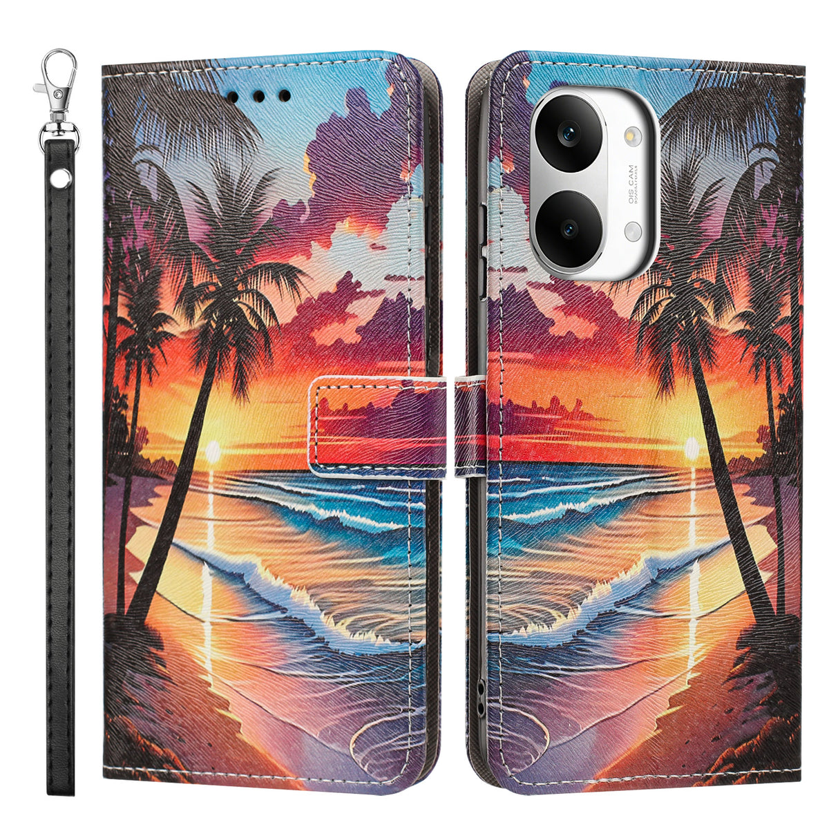 For Xiaomi Poco X8 Pro Max 5G / Xiaomi Redmi Turbo 5 Max 5G Case Pattern Printing PU Leather Flip Wallet Phone Cover with Wrist Strap