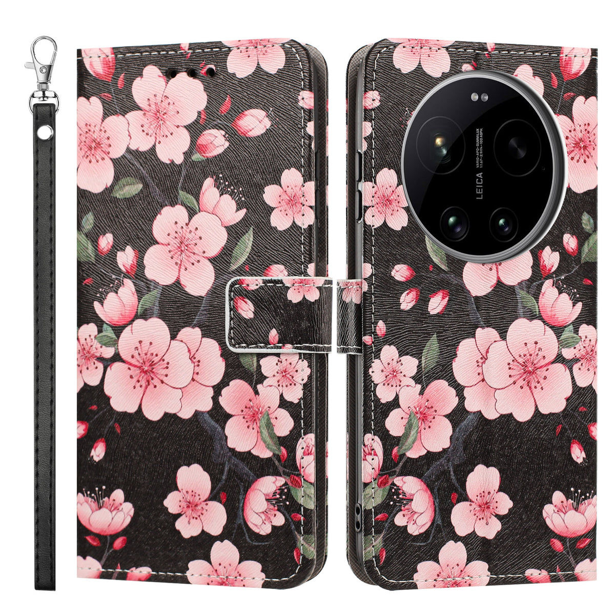 For Xiaomi 17 Ultra 5G Case Pattern Printing PU Leather Flip Wallet Phone Cover with Wrist Strap