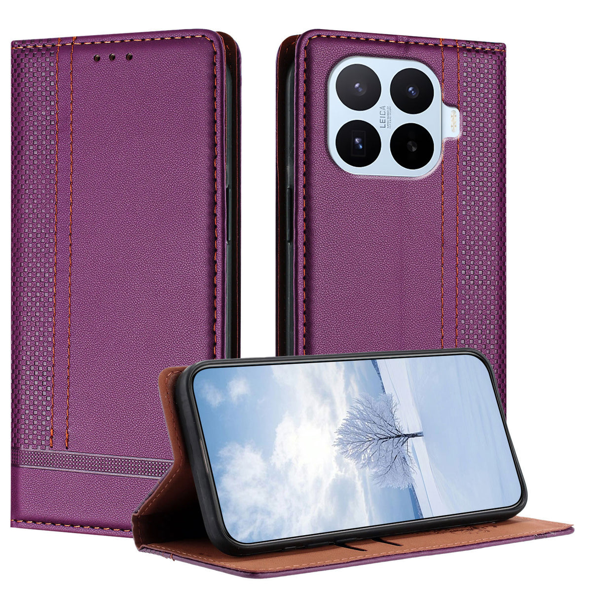 For Xiaomi 17T Pro Case L-Shaped Grid Pattern Leather Stand Phone Cover with Card Slots