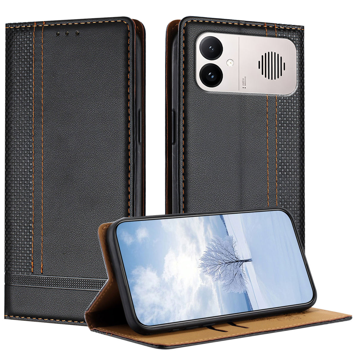 For Xiaomi Redmi K90 Max 5G Case L-Shaped Grid Pattern Leather Stand Phone Cover with Card Slots