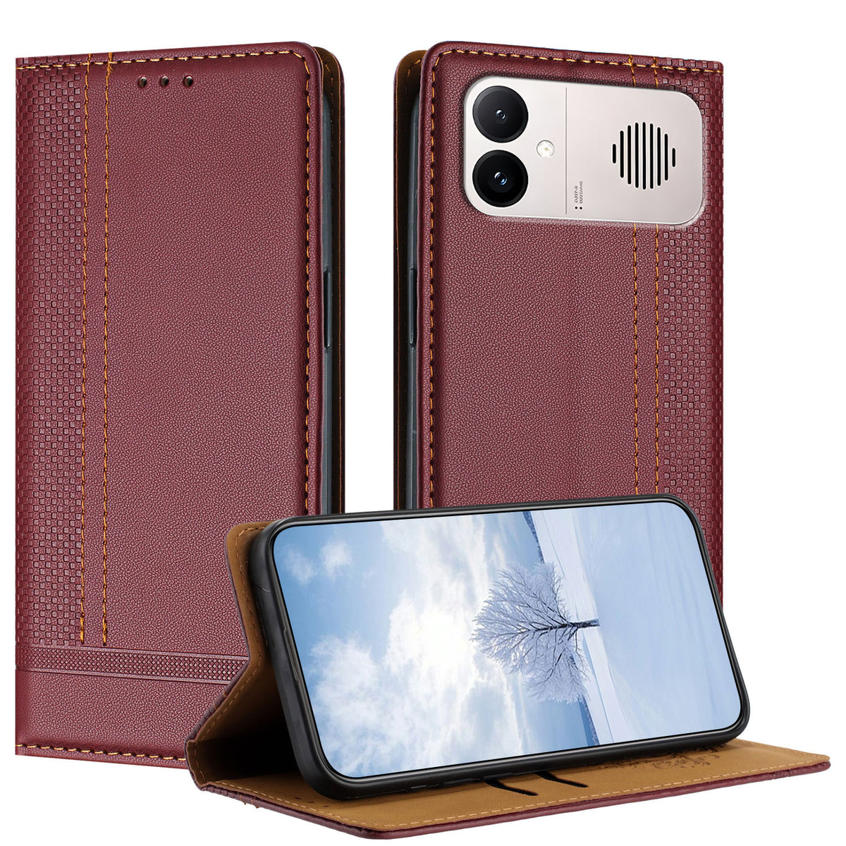 For Xiaomi Redmi K90 Max 5G Case L-Shaped Grid Pattern Leather Stand Phone Cover with Card Slots
