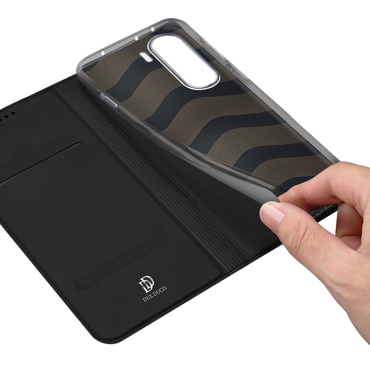 DUX DUCIS cover til OnePlus Nord CE6 Lite 5G / Realme P4x 5G, Skin Pro-serien, læder, stativbeskyttelse og kortholder