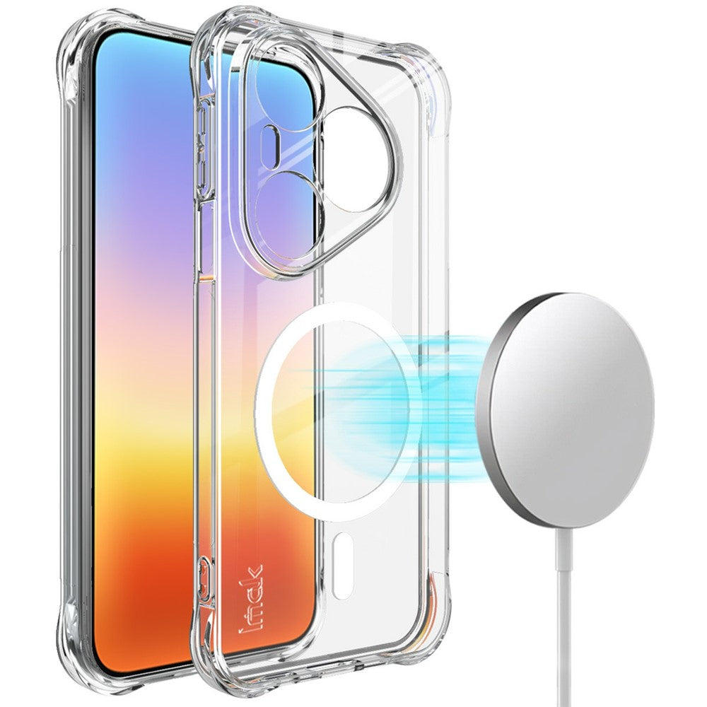 IMAK för Huawei Pura 90s Pro 5G / Pura 90 Pro Magnetiskt Skal Airbag Stötsäkert Skydd TPU mobilskal