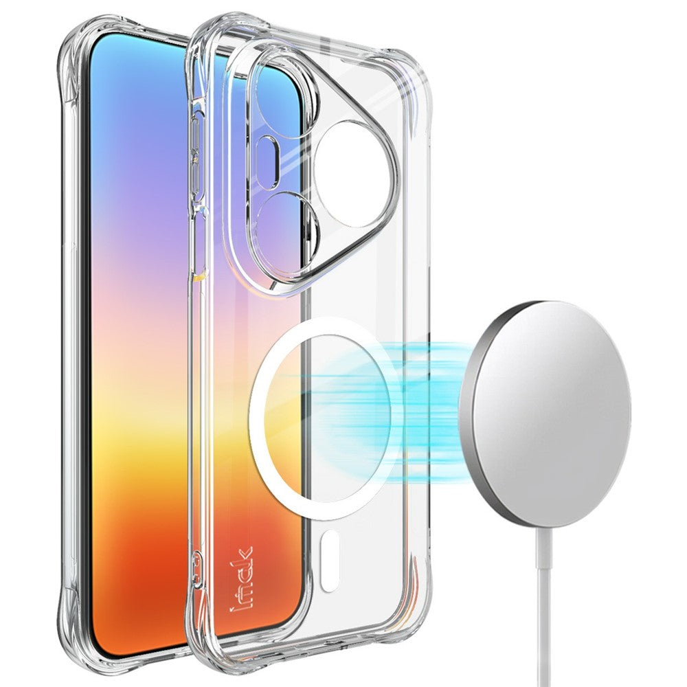 IMAK för Huawei Pura 90s Pro Max 5G / Pura 90 Pro Max Magnetiskt Skal Airbag Stötsäkert Skydd TPU mobilskal