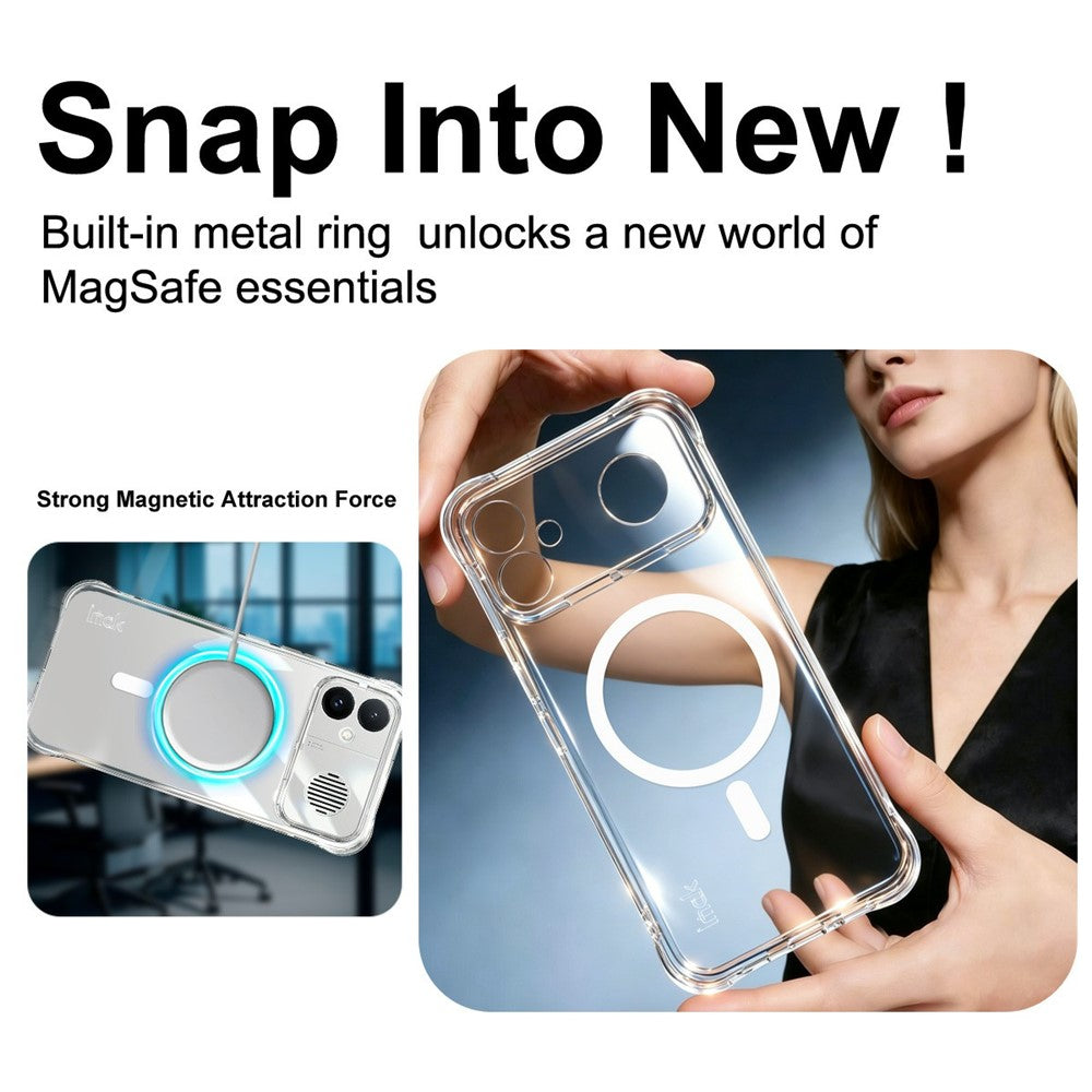 IMAK til Xiaomi Redmi K90 Max 5G / K90 Ultra 5G magnetisk etui med airbags, stødsikker beskyttelse og TPU-mobilcover