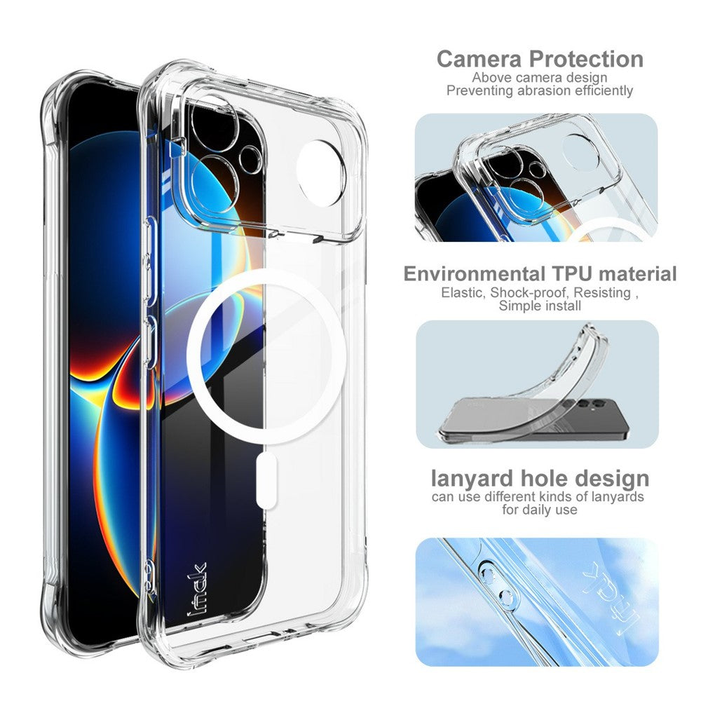 IMAK til Xiaomi Redmi K90 Max 5G / K90 Ultra 5G magnetisk etui med airbags, stødsikker beskyttelse og TPU-mobilcover