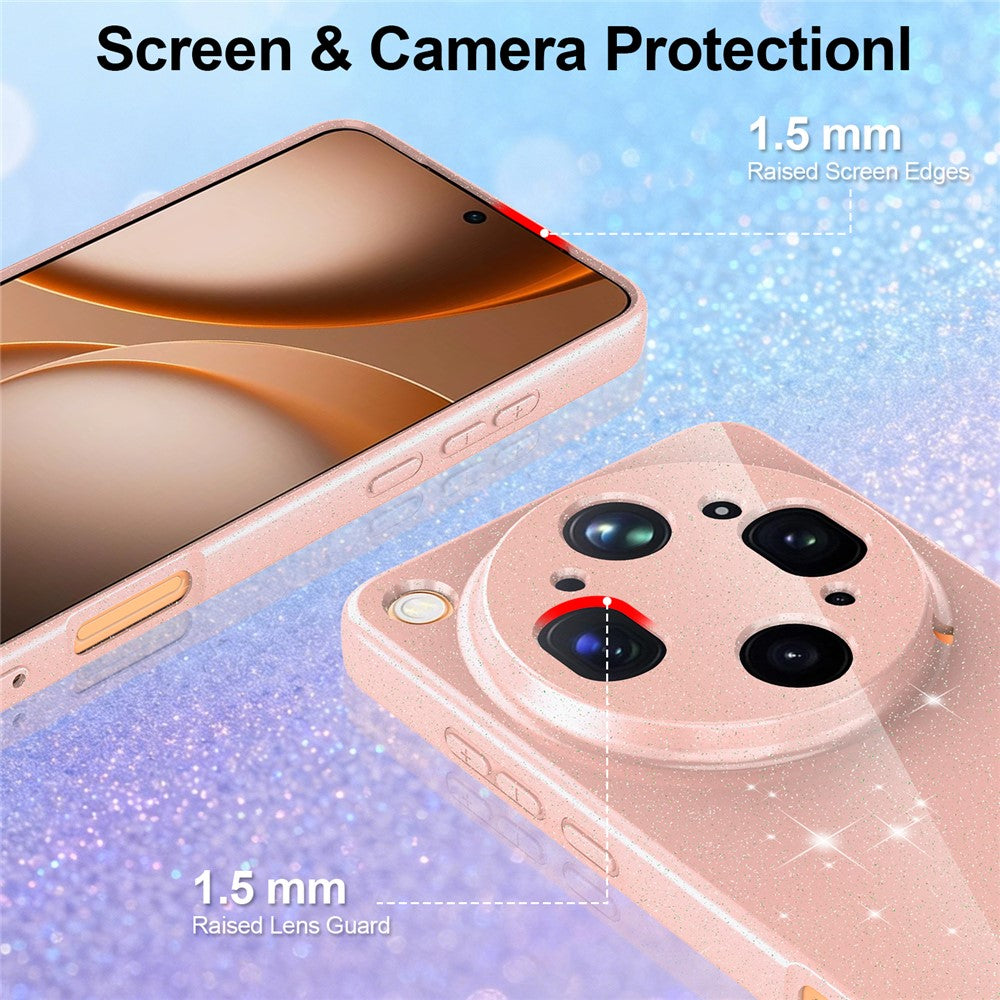 For Oppo Find X9 Ultra 5G Magnetic Case Glitter TPU Shockproof Phone Cover with Lanyard