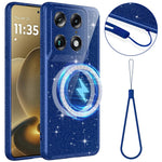 For Motorola Signature 5G  /  Moto X70 Air Pro 5G  /  Edge 70 Ultra 5G Magnetic Case Glitter TPU Shockproof Phone Cover with Lanyard