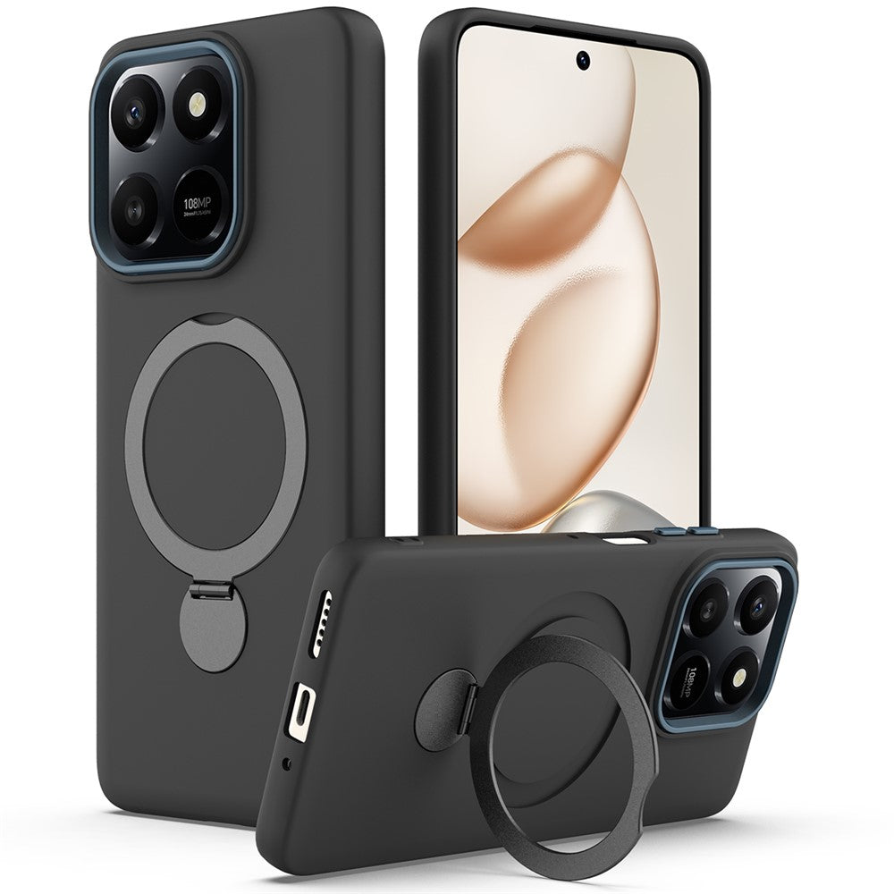 For Honor 400 Smart 4G  /  400 Smart 5G  /  X7d 4G  /  X7d 5G Magnetic Case Rotating Ring Kickstand TPU + PC Back Cover