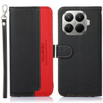KHAZNEH For Xiaomi 17T Case RFID Blocking Wallet Litchi Texture PU Leather Phone Cover with Strap
