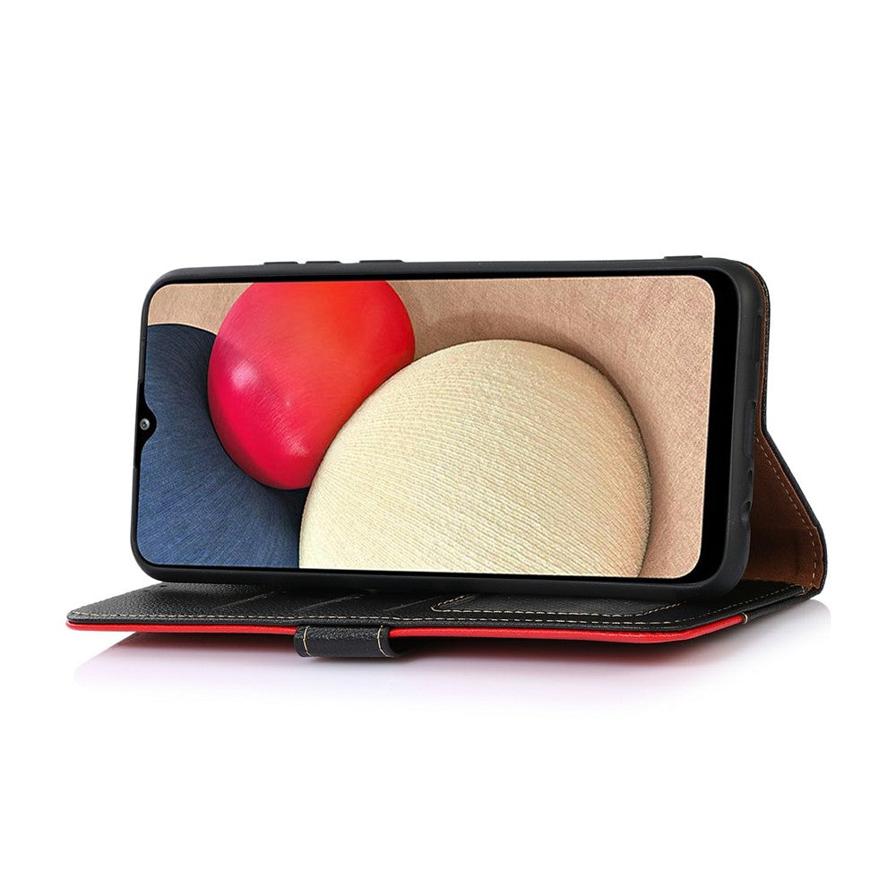 KHAZNEH For Xiaomi 17T Case RFID Blocking Wallet Litchi Texture PU Leather Phone Cover with Strap