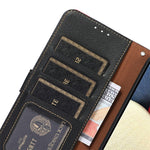 KHAZNEH For Xiaomi 17T Case RFID Blocking Wallet Litchi Texture PU Leather Phone Cover with Strap