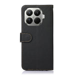 KHAZNEH For Xiaomi 17T Case RFID Blocking Wallet Litchi Texture PU Leather Phone Cover with Strap