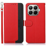 KHAZNEH For Xiaomi 17T Case RFID Blocking Wallet Litchi Texture PU Leather Phone Cover with Strap