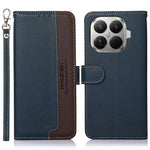KHAZNEH For Xiaomi 17T Case RFID Blocking Wallet Litchi Texture PU Leather Phone Cover with Strap