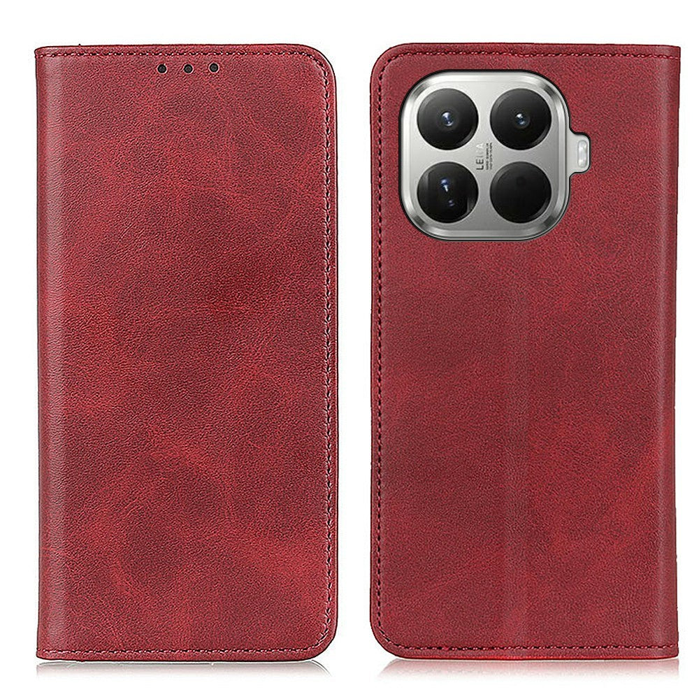 For Xiaomi 17T Case Cowhide Texture Split Leather Flip Wallet Phone Cover