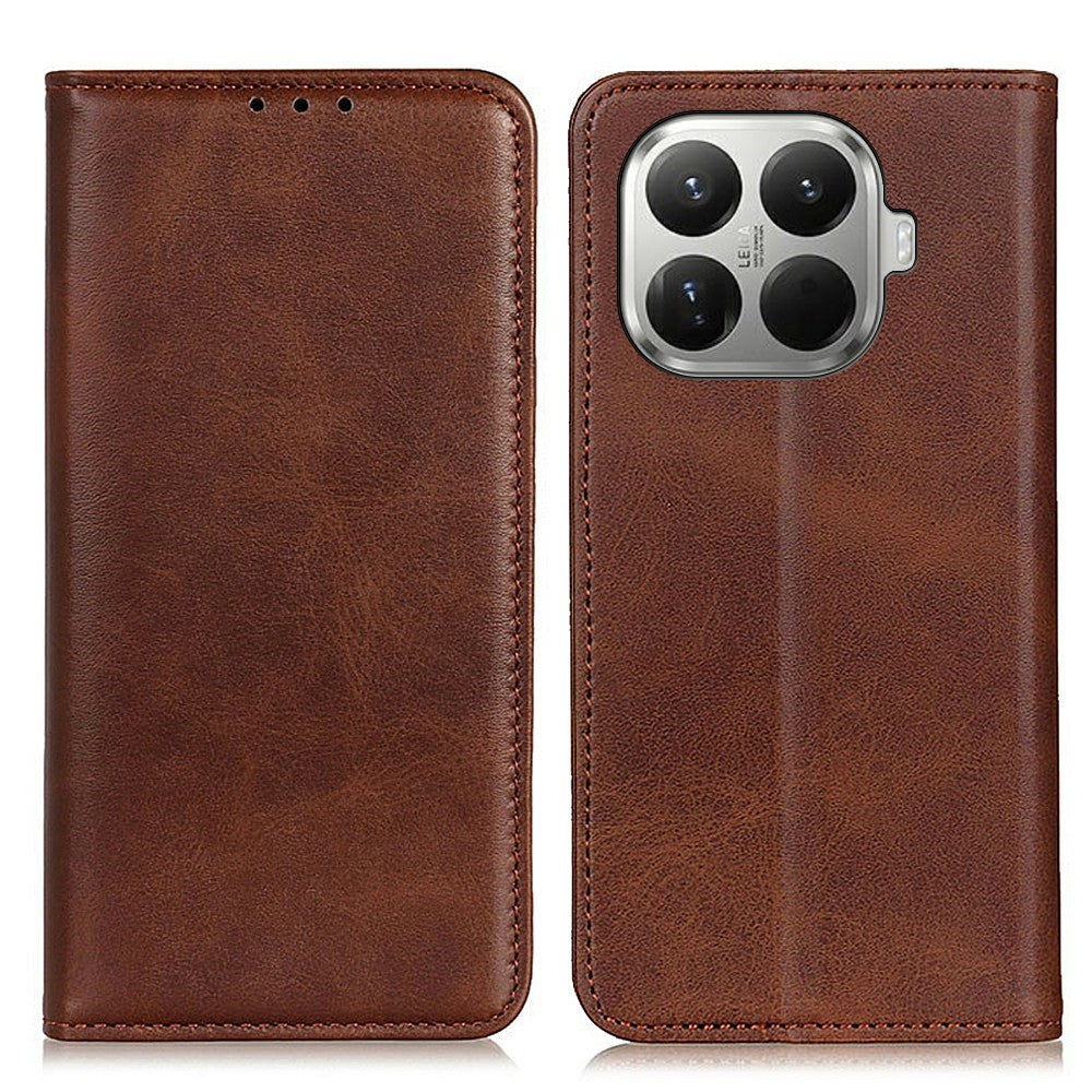 For Xiaomi 17T Case Cowhide Texture Split Leather Flip Wallet Phone Cover