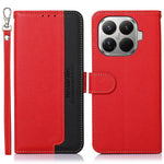 KHAZNEH For Xiaomi 17T Pro Case RFID Blocking Wallet Litchi Texture PU Leather Phone Cover with Strap