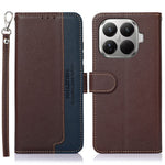 KHAZNEH For Xiaomi 17T Pro Case RFID Blocking Wallet Litchi Texture PU Leather Phone Cover with Strap