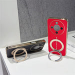 Magnetic Case For Honor Magic8 Lite 5G  /  X70 5G  /  X9d 5G Litchi Pattern TPU PU Cover with Electroplated Metal Ring Kickstand