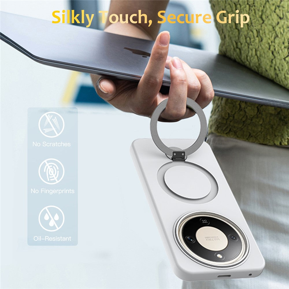 For Honor X70 5G  /  X9d 5G  /  Magic8 Lite 5G Magnetic Case Rotating Ring Kickstand TPU + PC Back Cover
