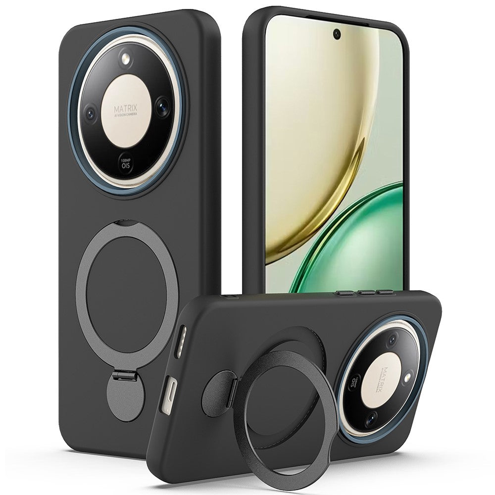 For Honor X70 5G  /  X9d 5G  /  Magic8 Lite 5G Magnetic Case Rotating Ring Kickstand TPU + PC Back Cover