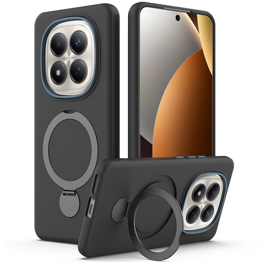 For Xiaomi Redmi Note 15 Pro+ 5G (Global)  /  Poco M8 Pro 5G Magnetic Case Rotating Ring Kickstand TPU + PC Back Cover