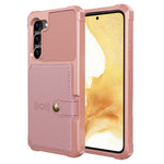 ZM03 til Samsung Galaxy S23+, TPU-cover belagt med PU-læder, stativ, kortholder, kortslot, magnetisk bilholder