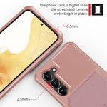 ZM03 til Samsung Galaxy S23+, TPU-cover belagt med PU-læder, stativ, kortholder, kortslot, magnetisk bilholder