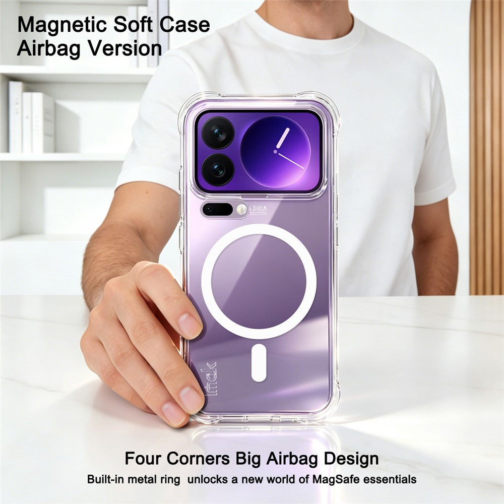 IMAK för Xiaomi 17 Pro Magnetiskt Skal Airbag Stötsäkert Skydd TPU mobilskal